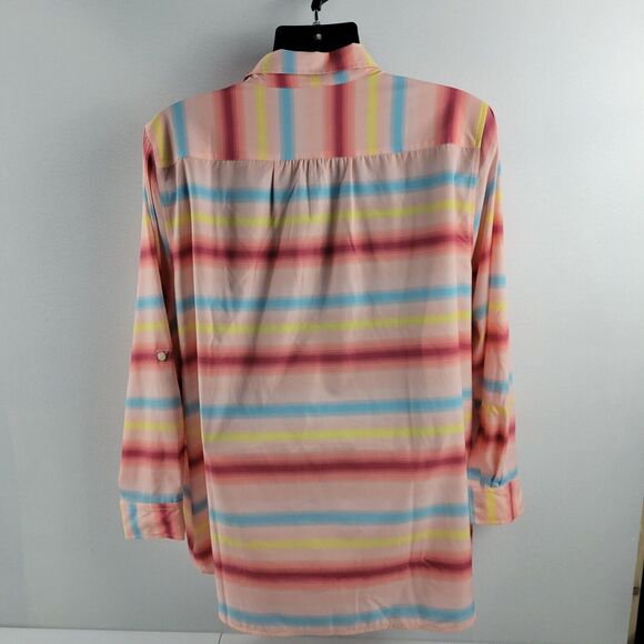 Lands end 3x button down shirt long sleeve blouse womens plus 3631 top - Picture 4 of 10